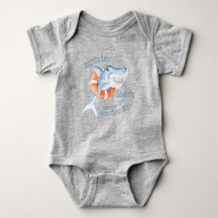 Body Requin fantaisie mignon d'anniversaire de bébé