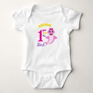 Body Requin mignon 1er anniversaire
