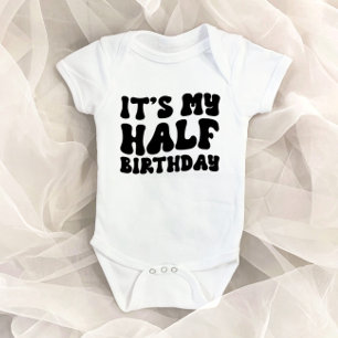 Body Retro Black C'est mon demi-anniversaire 6 mois Jal