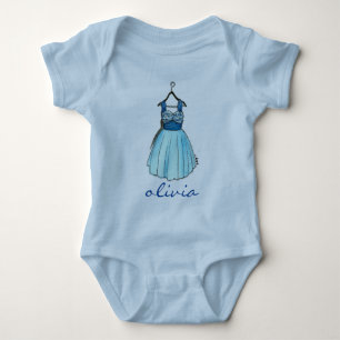 Body Robe de fête Vintage bleue personnalisée Mode