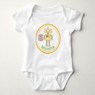 Body Robot de jaune de chemise de bébé de 6 mois