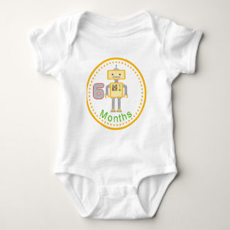 Body Robot de jaune de chemise de bébé de 6 mois