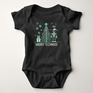Body Robot IA avec arbre de Noël Tech - Joyeux Techmas