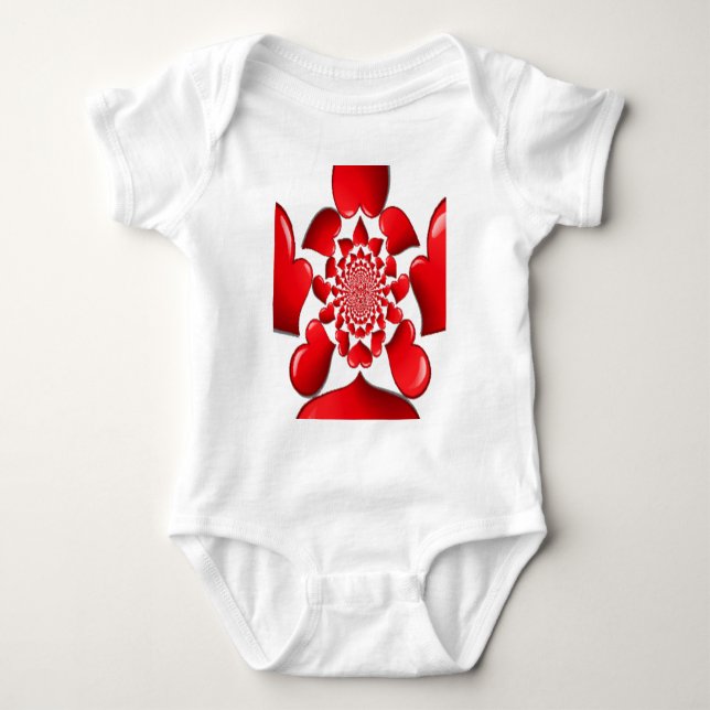 Body Romantique Red Hearts Art Motif Imprimer (Devant)