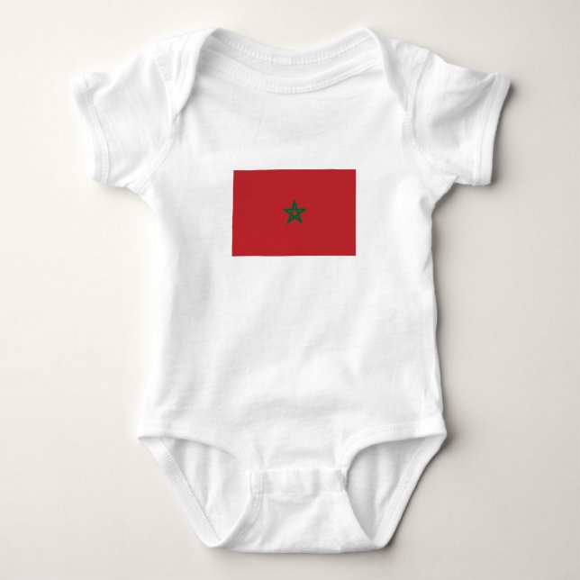 Body Romper "drapeau marocain". (Devant)