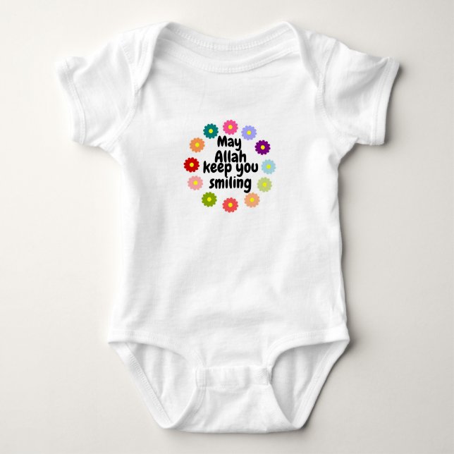 Body Romper "May Allah keep you smiling". (Devant)