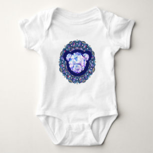 Body Rosace bleu ou rouge pour bébé&enfant