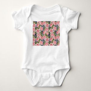 Body Rose anglaise rose : Aquarelle foncée