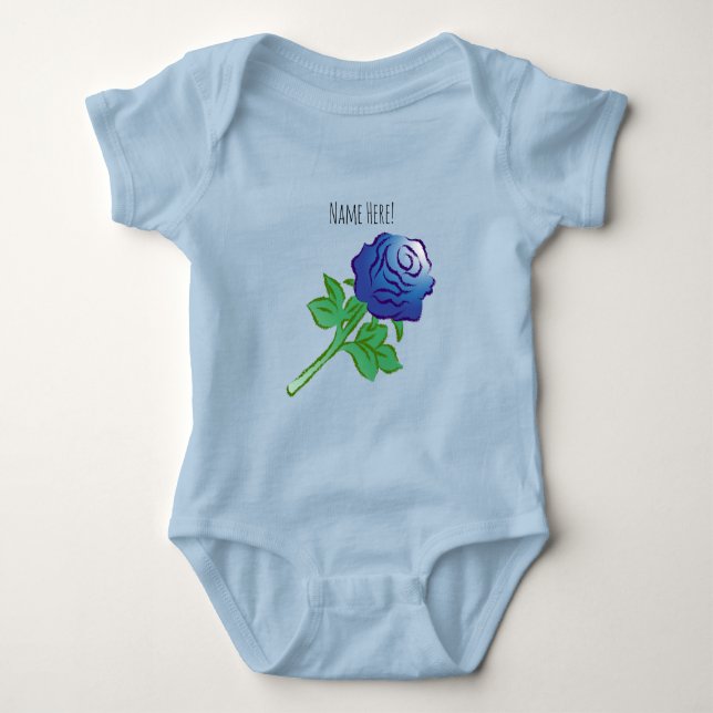 Body Rose bleue incroyable (Devant)