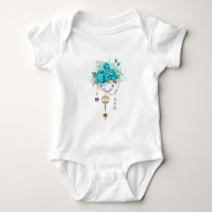 Body Roses turquoise avec touches