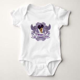 Body Royal Purple Afro Princess Purple & White Elegant