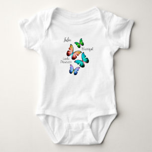 Body royaume coloré de papillons arc-en-ciel bleu Morph