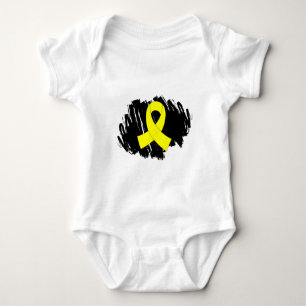 Body Ruban jaune de cancer du testicule avec le