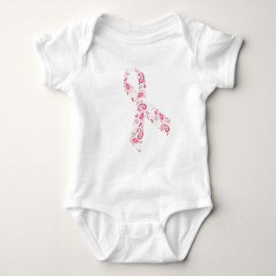 Body ruban rose de Paisley