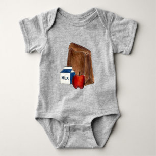 Body Sac Brown École Déjeuner Lait Carton Pomme Déjeune