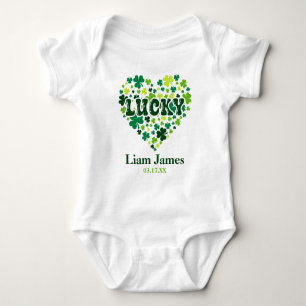 Body Saint Patrick's Day Anniversaire Lucky Heart Nom p
