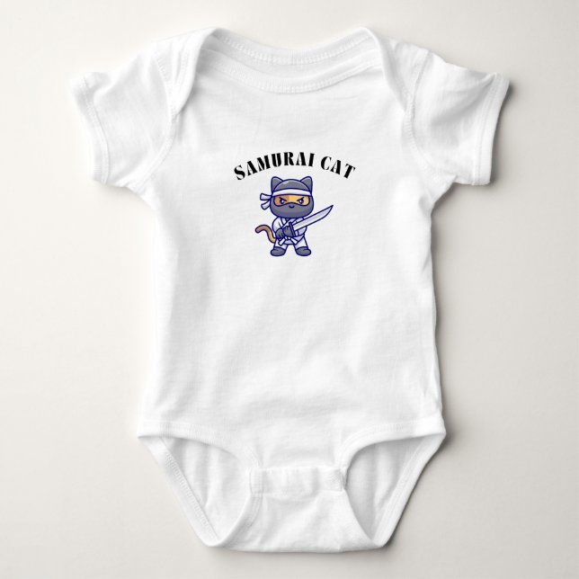 Body Samurai Chat - Funny Warrior Feline Design (Devant)