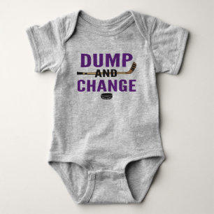 Body Sauter et changer Hockey Bébé Bodysuit Purple Stic