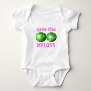 Body sauvez les melons sur le blanc avec le rose