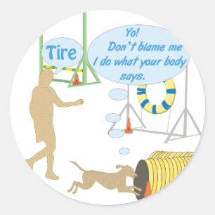 Body Says Classic Round Sticker