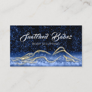 Body Sclupting Beauty Gold Logo Glitter Massage Business Card