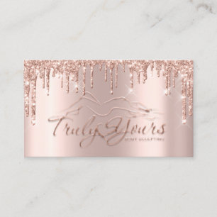 Body Sclupting Beauty Logo Glitter Rose Business Card