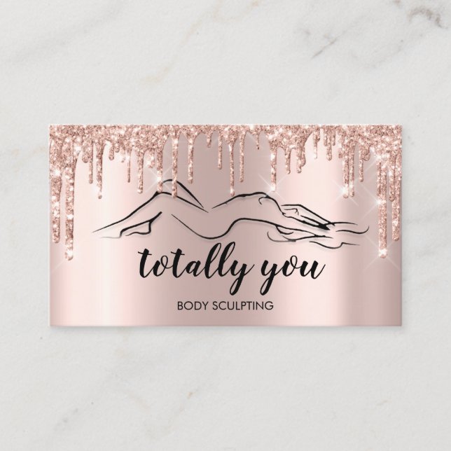 Body Sclupting Beauty Logo Totally You Business Ca Business Card (Front)
