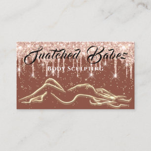 Body Sculpting Beauty Massage Drips Glitter Skin Business Card