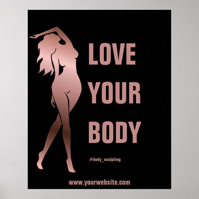 Body sculpting body contouring shaping spa fitness poster (Front)
