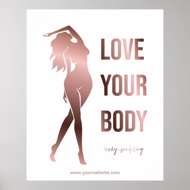 Body sculpting body contouring shaping spa fitness poster (Front)