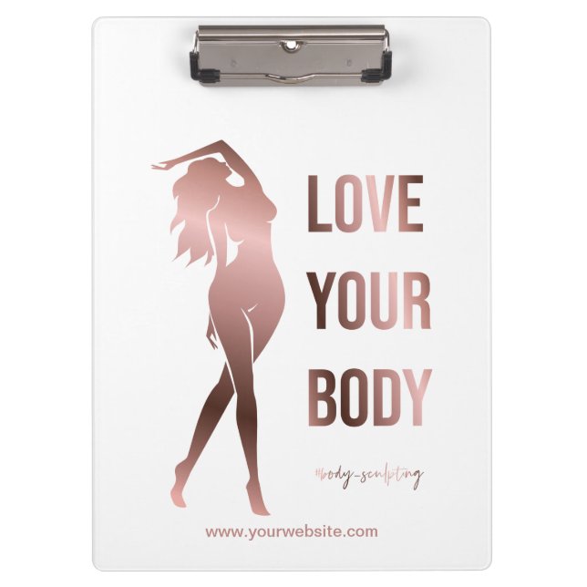 Body sculpting body contouring shaping spa gift  t clipboard (Front)