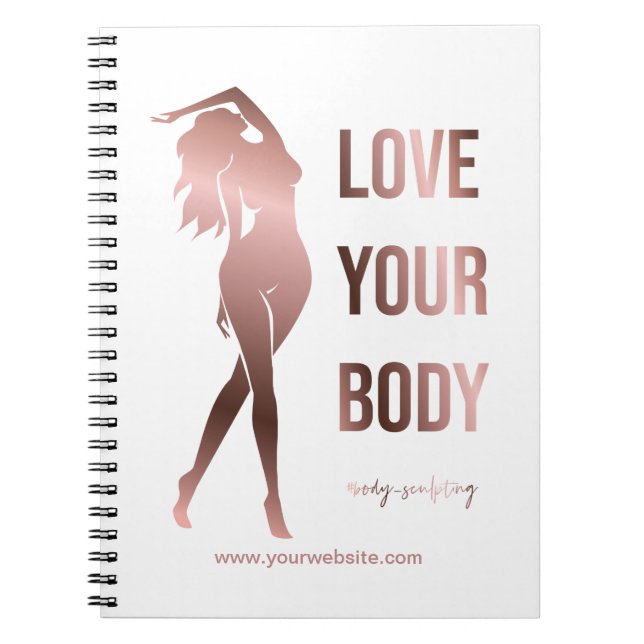 Body sculpting body contouring shaping spa gift  t notebook (Front)