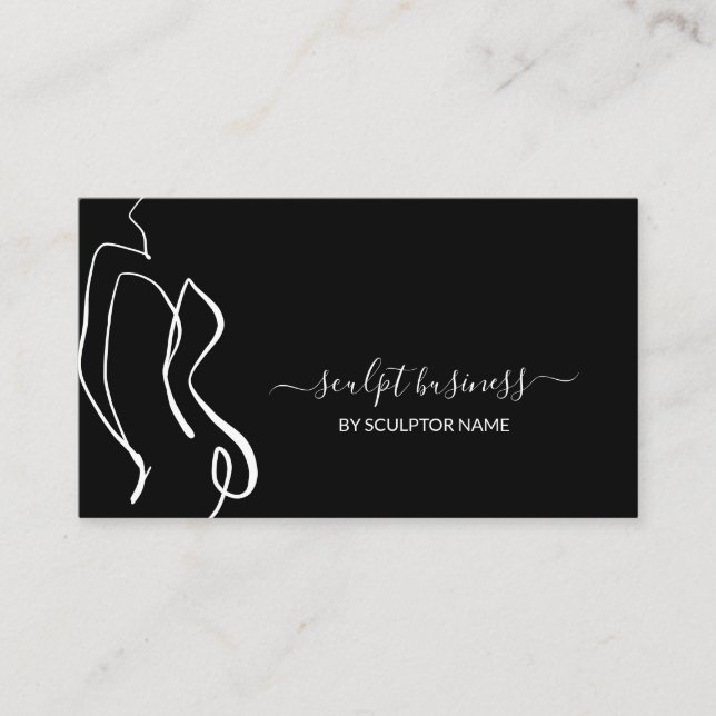Body sculpting contouring aesthetics modern business card (Front)