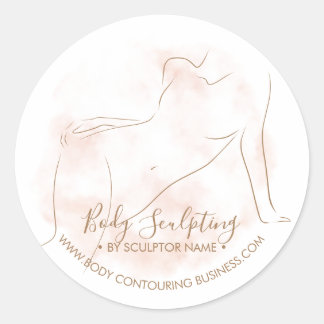 Body sculpting contouring care classic round sticker