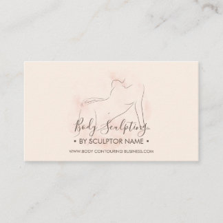 Body sculpting contouring spa aesthetician business card