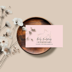 Body sculpting contouring spa aesthetician tan pin business card