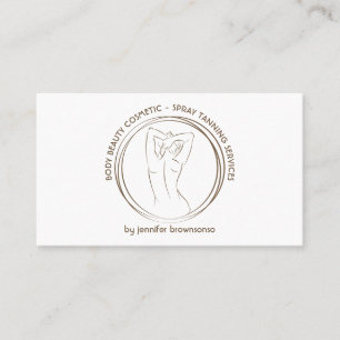 Body Sculpting Contouring Spray Tan Salon Business Card
