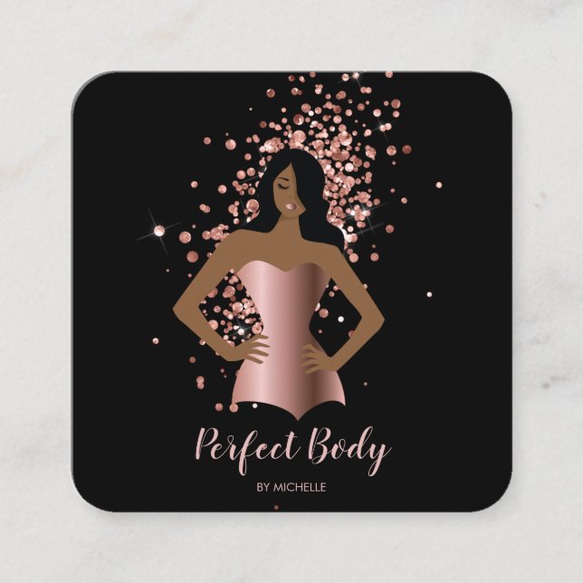 Body Sculpting Fitness Linergie Waist Trainer Busi Square Business Card (Front)