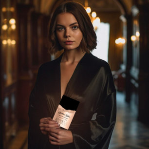 Body  Sculpting Logo Gold SPA Rose Black Business  Card