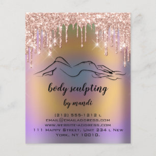 Body Sculpting Shaping Drips Rose Wellness Flyer