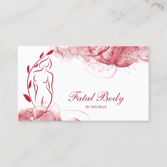 Body Sculpting Wellness Cosmetics Beauty Spa Busin Business Card (Front)