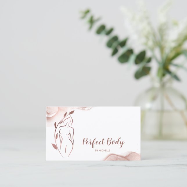 Body Sculpting Wellness Cosmetics Beauty Spa Busin Business Card (Standing Front)