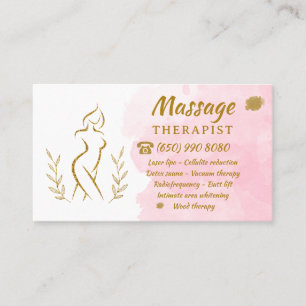 Body Shaping Sculpting Massage Therapist Business Card