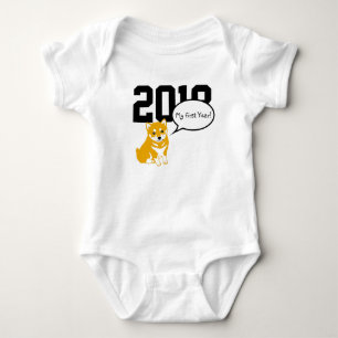 Body Shiba Dog Année personnalisée W Baby Bodysuit