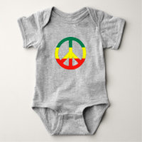 signe de paix hippie avec le drapeau de reggae