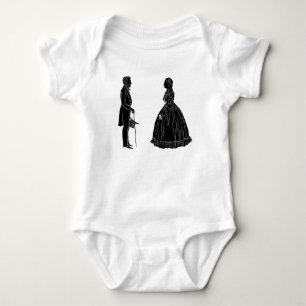 Body silhouette d'abraham lincoln et de mary todd linco