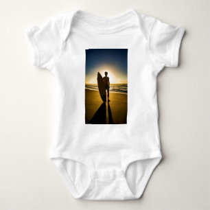 Body Silhouette de surfer au lever du soleil