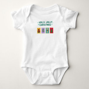 Body Simple Holly Jolly Fête de Noël Baby Shirt