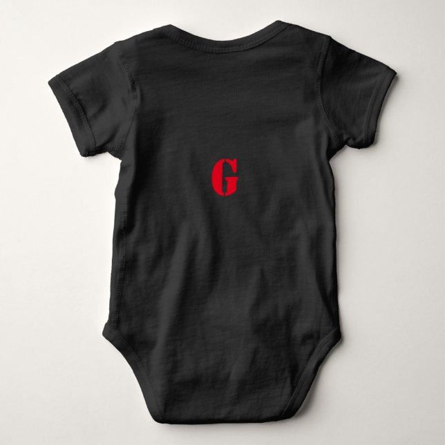 BODY SIMPLE MODERNE MODERNE MONOGRAM ÉLÉGANT CHIC STYLE (Dos)