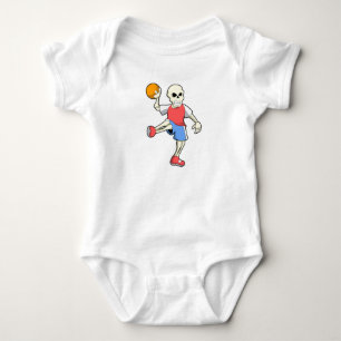 Body Skeleton at Handball player avec Handball